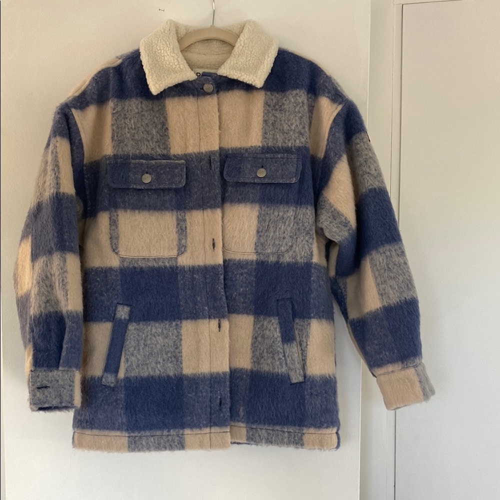 Roxy Blue & Cream Jacket Warm Winter Essential (NEW)